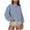 Blue, variant on HAiming Striped Sweatshirt for Women Crewneck Long Sleeve Loose Winter Fall Pullover Trendy Comfy Trendy Tops