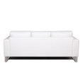 thumbnail image 5 of Maklaine 20" Modern Leather Fitted Back Sofa with Metal Leg in White, 5 of 15