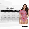thumbnail image 5 of KLL Women 's Crew Neck Bodysuit Jumpsuits Cute Strawberry Print Short onesies Stretch T Shirts, 5 of 7