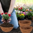 thumbnail image 6 of A1 Unlimited Pre-Molded Coco Plant Liners 4.5x10 in, All-Natural Woven Coconut Fibers for Hanging Baskets Holder Porch Patio Lawn Garden Decorations Flower Pots Indoor Outdoor Baskets, Set of 3, 6 of 7