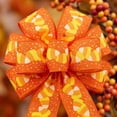thumbnail image 6 of Miwamany Fall Decor, Candy Corn Wired Ribbon 2.5 in x 179.9 in, Thanksgiving Wreath Bow Craft for Gift Wrapping Home Decor DIY Roll, 6 of 6