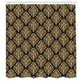 thumbnail image 3 of Ambesonne Autumn Damask Shower Curtain, Victorian Pattern Art, 69"Wx84"L, Charcoal Grey and Pale Camel, 3 of 5