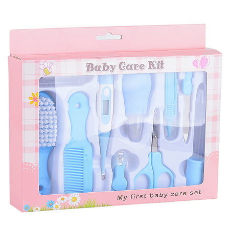 10Pcs Infant Kids Hair Nail Baby Healthcare Grooming Thermometer Brush Set (Best Baby Grooming Kit Uk)
