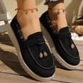 thumbnail image 4 of Ladies 2026 Summer Flat Shoes Solid Color Vintage Ethnic Low Cut Soft Sole Slip On Lightweight Cushioned Orthopedic Arch Support Wide Toe Box Comfort Walking Daily Footwear Black 41, 4 of 9