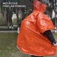 thumbnail image 3 of Xinwanna Outdoor Raincoat Hooded Reflective Folding Windproof Sleeveless Waterproof Survival Tool Aluminium Film Hiking Poncho Blanket Camping Equipment (Camouflage), 3 of 13