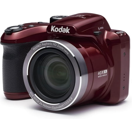 Open Box Kodak AZ401RD PIXPRO Digital Camera with 16 Megapixels and 40x Optical Zoom -Red