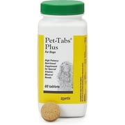 Pet-Tabs Plus Multivitamin and Mineral Supplement for Dogs with Special Nutritional Needs, Chewable Tablet, 60 Count Bottle