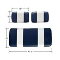 thumbnail image 3 of Replacement Seat Cover For Club Car DS Pre-2000 Golf Cart (Blue & Tan), 3 of 3