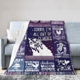 thumbnail image 3 of Chicken Blanket , Cute Chicken Themed Design Printed Purple Throw Blankets , Chair Sofa, Warm Soft Cozy Blanket 60x50, 3 of 6