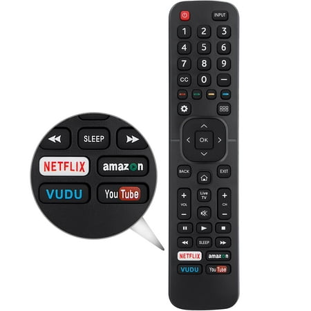 Remote Control Universal for Hisense Smart TV, Replacement Remote for Hisense Android 4K LED HD UHD Smart TVs No Voice (Not for Roku TVs)