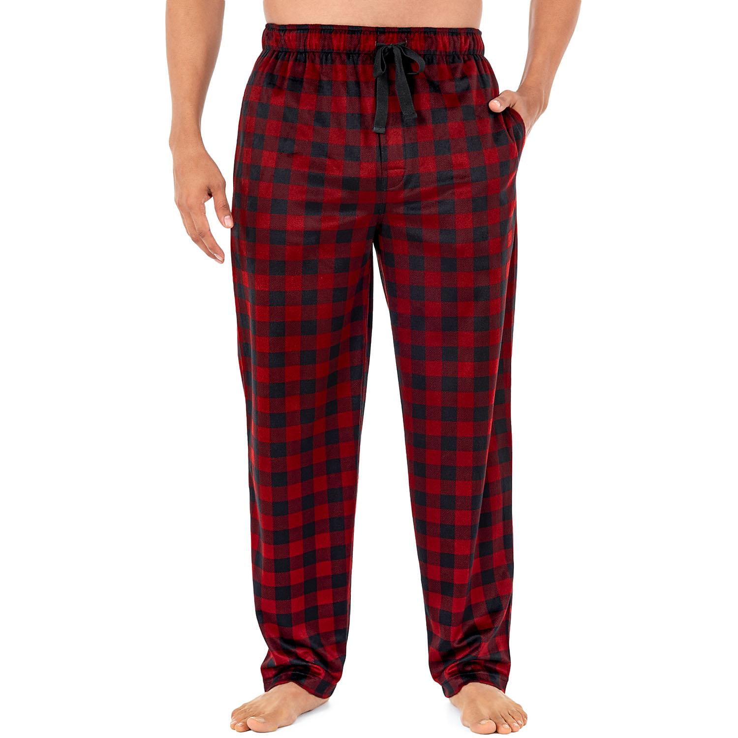 Izod Mens Microfleece Pant and Jersey Knit Long Sleeve Henley Top Set Pajama Bottom