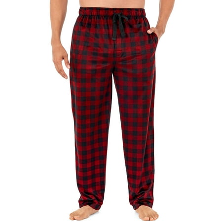 Izod Men's Micro Fleece Pajama Pant in Red, Size X-Large