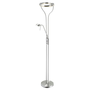 Mainstays Torchiere Floor Lamp Silver, Torchiere Floor Lamp With Built In Motion Laval