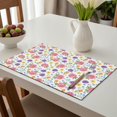 thumbnail image 6 of Placemat, Pioneer Flower Floral Print Pattern Place Mats Table Mat Set Of 2, PVC Washable Placemats for Party Kitchen Dining Decoration, 18x12 Inch, Fade Resistant, 6 of 6