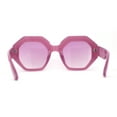 thumbnail image 2 of Womens Octagonal Mod Classy Thick Plastic Sunglasses All Purple, 2 of 4