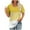 Yellow, variant on Posijego Women's Graphic T-Shirts Striped Color Block Short Sleeve Shirts Crew Neck Casual Loose Tunic Tops