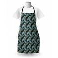 thumbnail image 3 of Birds Apron, Tropical Hawaiian Flower and Alluring Keel-Billed Toucan Bird, Unisex Kitchen Bib with Adjustable Neck for Cooking Gardening, Adult Size, Earth Yellow Turquoise, by Ambesonne, 3 of 4