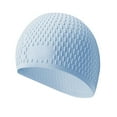 thumbnail image 4 of Gorro de natación Gorro de natación elastomérico,Elástico para cabello largo y corto,Piscina azul claro, 4 of 8