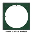 thumbnail image 2 of Green Suede Picture Frame Mat for 18x18 Frames - Circle Opening for 16x16 Photos - 50 Mats, 2 of 7