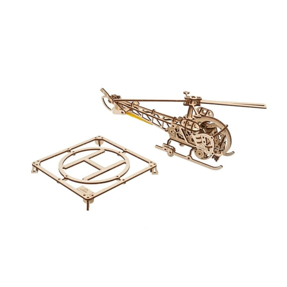 UGears Mini Helicopter - Wooden 3D Working Model