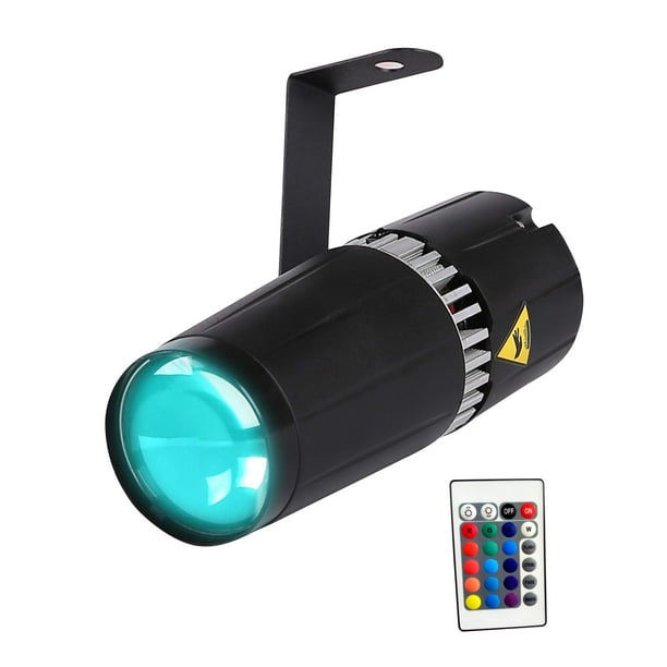 Lámpara de escenario SENLAN LED Pinspot, 9 W, RGB, haz 3 en 1 con mando a distancia SENLAN TOM