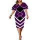 thumbnail image 3 of TRKIYQC Vestido ajustado para mujer, cuello en V, doble capa, manga corta con volantes, cremallera trasera, falda de una pieza TRKIYQC Vida cotidiana, 3 of 5