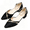 Black, variant on Pointed Toe Chunky Heels for Women Sparkling Pumps with Rhinestone Ankle Strap Low Heels for Dress Party Wedding