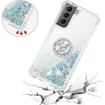 thumbnail image 3 of case for Samsung S21 Plus 5G 6.7" Case,Creativity Clear Quicksand Glitter Flowing Liquid Floating Soft TPU Case w/Stand Bling Diamond Sparkle Phone Cover for Samsung S21 Plus 6.7"  Silver, 3 of 14