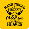 thumbnail image 4 of Inktastic Handpicked for Earth by My Meemaw in Heaven with Angel Wings Boys or Girls Baby Bib, 4 of 4