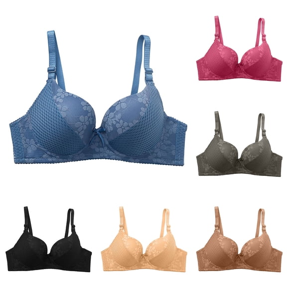 Asxite Bras for Women Plus Size Underwire Lace Push Up Loose and Breathable Daily