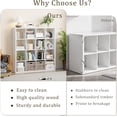 thumbnail image 3 of ANHDAH 16-Cube Bookcase & Storage Organizer, Thick Edges Bookshelf Multipurpose Display Shelves for Home Office, White, 3 of 5