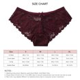 thumbnail image 4 of Sarapandan Underwear Lace Low Waist High Resilience Cute Pure Color Breathable Panties for Women Girls Wine Red XL, 4 of 4