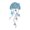 Blue, variant on Underwater Theme Fashion Pin with Eye Catching Detail Jellyfish Brooch With Sparkling Rhinestones For Women