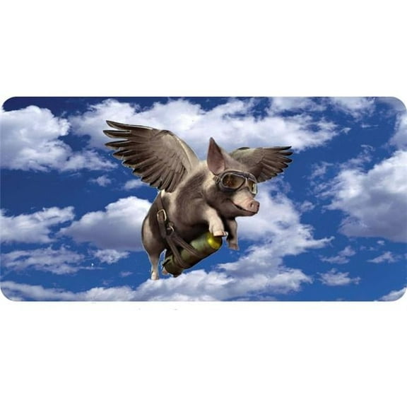 Flying Pig Photo License Plate