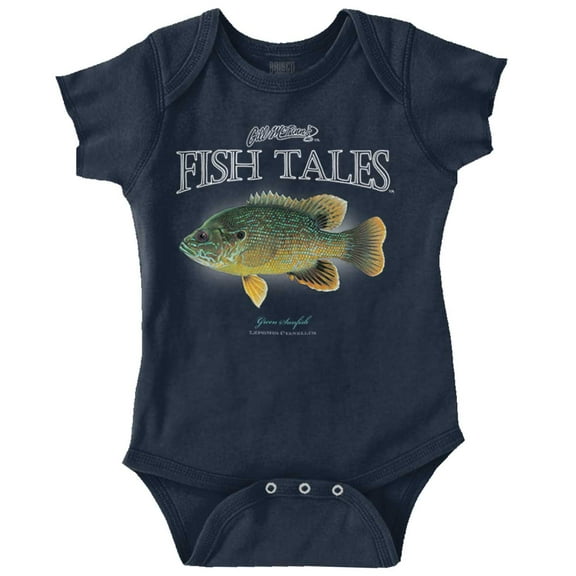 Gill McFinn Fisher Sunfish Fishing Romper Boys or Girls Infant Baby Brisco Brands 12M
