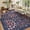 Dark blue, variant on GlowSol Washable 5x7 Area Rug - Non Slip Soft Fine Yarn Printed with Mandala Pattern for Bedroom Laundry Kitchen, Green Gray