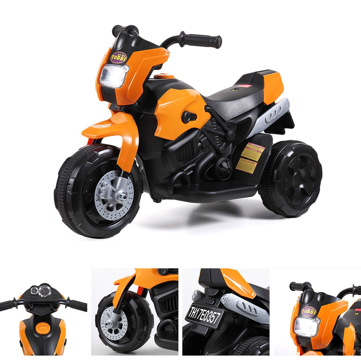 tobbi 6v kids ride on motorcycle battery bicycle electric toy new