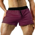 thumbnail image 3 of LEEy-World Shorts for Men Mens Tapered Workout Running Shorts, Jogger Training Sweatpants Slim Fit with Zip Pockets Purple,L, 3 of 5