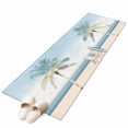 thumbnail image 2 of Palm Trees Washable Runner Rugs 2'x6', Summer Holiday Beach Low Pile Throw Entryway Rug Non-Slip Sturdy Edge Binding Carpet for Indoor Bedside Entrance Bedside, 2 of 9