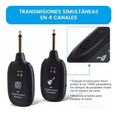 thumbnail image 4 of Sistema Transmisor Y Receptor Inalambrico Guitarra Uhf A8 Negro, 4 of 5