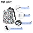 thumbnail image 4 of Lsque Disco Ball Cherry With Bow Pattern Canvas Daypack, Durable Backpack, High-quality Versatile Backpack,Vintage Compact Backpack-Medium, 4 of 6