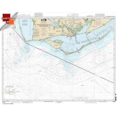 Pacific Coast Noaa Nautical Charts - Small Format NOAA Chart 11401: Apalachicola Bay to Cape San Blas