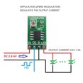 thumbnail image 3 of Electronicheart DC 2.8-6V 50-1500mA Carte de Pilote de Lumière Remplacement Module de Contrôle PWM Réglable Accessoire de Composant Électronique de Circuit Imprimé, 3 of 6