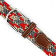 thumbnail image 6 of Elastic Belts for Men, Braided Belt, Canvas Woven Elastic Stretch Belts for Men/Junior, Red on Gray, 6 of 7
