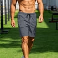 thumbnail image 6 of EOYWHK Men's Gym Shorts Soft Lightweight Breathable Elastic Waist Workout Shorts with Zip Pockets for Running Jogging Gray XXXXXL, 6 of 8