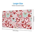 thumbnail image 4 of DouZhe Large Mouse Pad, Multicolored Hearts Pink Non-Slip Waterproof Rubber Keyboard Office Desk Pads Mousepad, 29.5 x 15.8 inches 3mm Thick, 4 of 7