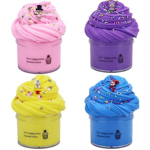 Slime In A Box Four-color Cotton Mud Color Box Slime Butter Mud Color Slime Kit ...