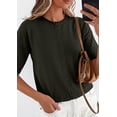 thumbnail image 6 of PRETTYGARDEN Women Spring Short Sleeve Cardigan Sweaters Button Down Knit Shirt Blouse Dressy Casual Tops Summer Outfits, 6 of 8