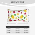thumbnail image 4 of Goofa Strawberry and Lemon Pattern Pillow Case – Plush & Soft Cushion Cover, Hypoallergenic Throw Pillow Case for Comfortable Sleep with Envelope Closure-20"x30", 4 of 6