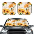 thumbnail image 2 of Haiem Sunflower 5 Windshield Sun Shade: Universal Foldable 2-Piece Car Front Window Sunshade - Blocks Uv Rays, And Reduces Heat,Essential Car Accessory Large, 2 of 7